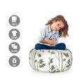 thumbnail image 2 of Bamboo Print Storage Toy Bag Chair, Simple Exotic Foliage Leafy Japanese Tree Plants in Nature Tones, Stuffed Animal Organizer Washable Bag, Large Size, Olive Green Evergreen, by Ambesonne, 2 of 3