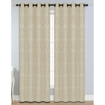 Veronica Jacquard Extra Wide Grommet Curtain Panels Walmart Com