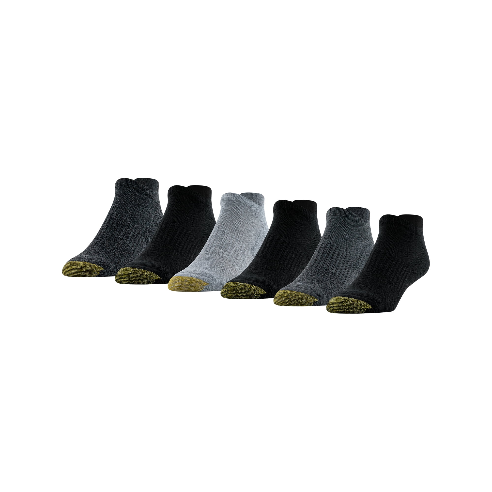 GOLDTOE Edition Mens Cushion No Show Tab Socks, 6-Pack