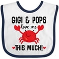 thumbnail image 3 of Inktastic Gigi and Pops Love Me Grandchild Boys or Girls Baby Bib, 3 of 4