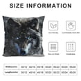 thumbnail image 5 of Orinice Wolf Snow Blue Eyes Graphic Decorative Cotton Linen Cushion Throw Pillow Cover Winter Zipper Closure 1PC 12x12in, 5 of 5