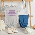 thumbnail image 3 of Pretty See Big Sister Siblings Bodysuit Jumper Girls Infant Baby Brisco Brands 6M, 3 of 6