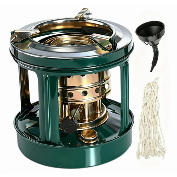Versatile Portable Kerosene Stove with a Funnel and 16 Wicks – 8 Jet Fast Heating, Compatible with Diesel & Alcohol for Camping, Picnics and Home Heating, Efficient Cooker for Cooking & Boiling