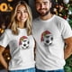 thumbnail image 4 of Camisetas casuales de manga corta con gorro de Papá Noel para hombre, camisetas gráficas de fútbol, 4 of 8