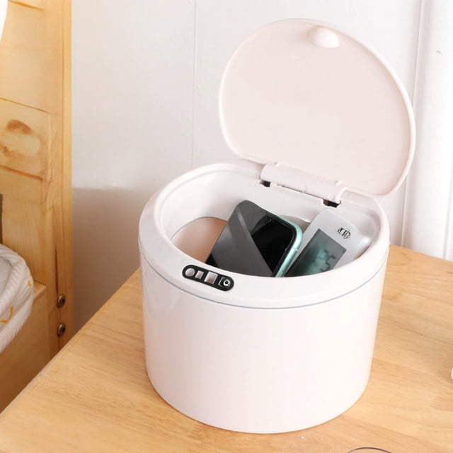 weibbin Rechargeable Smart Sensor Trash Can Touchless Motion Activated Auto Lid Waste Bin for Home 7.08x5.11in