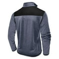 thumbnail image 6 of UVEASISHA Men's Casual Quarter Zip Pullover Long Sleeve Golf Collar T-Shirts Lightweight Slim Fit Fall Tops Fashion Color Block Workout Shirts Winter Savings Blue L, 6 of 9