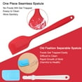 thumbnail image 3 of 4pcs Kitchen Silicone Spatula Set Bulk Heat Resistant Cream Jar Scraper Cooking Baking Utensils, 3 of 7