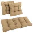 thumbnail image 1 of Coussins Capitonnés Carrés pour Causeuse d'Extérieur en Polyester Filé (Ensemble de 3), 1 of 3