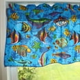 thumbnail image 3 of Cotton Window Valance Animal Print 58 Inch Wide Fish Aquarium, 3 of 11