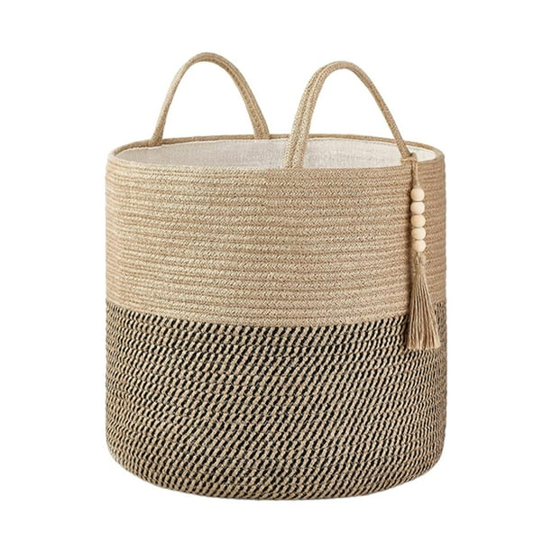 Cesta tejida para ropa sucia Strade Fareast Limited gran capacidad 40 x 35 cm Amarillo