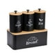 thumbnail image 1 of Juego de botes de cocina prácticos, utensilios de cocina multiusos, panera de metal Negro, 1 of 9
