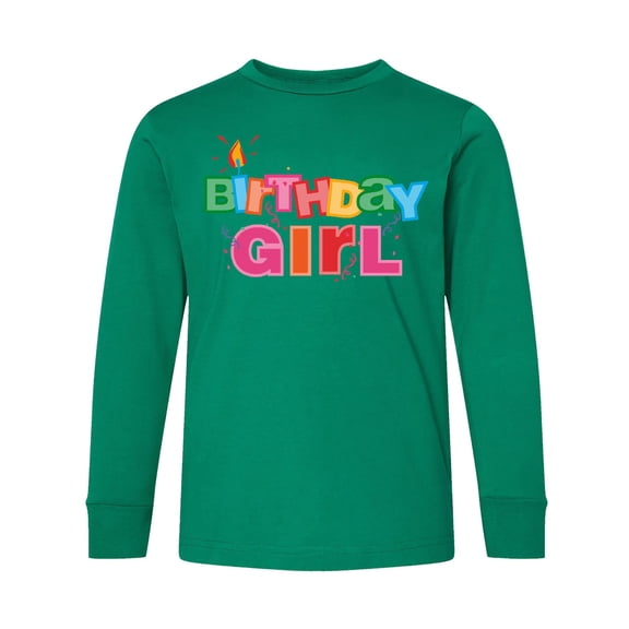 Inktastic Birthday Girl Letters Long Sleeve Youth T-Shirt