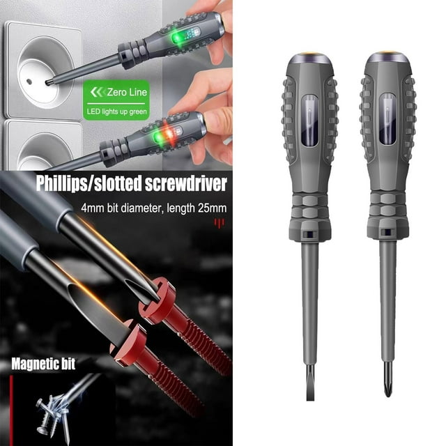 BotaniNest Function Electrician's Penlight With Screwdriver & Circuit Tester Bright LED Combination Of Flathead & Detects Open Circuits & Identifies Live & Neutral Wires