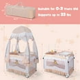 Babyjoy Portable Playpen Crib Cradle Baby Changing Pad Mosquito Net with Bag Light Pink