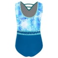 thumbnail image 2 of TSSOE Gymnastics Leotards for Girls Rhinestone Ballet Unitard One-Piece Sparkly Biketards Sport Activewear Snowflake 16, 2 of 3