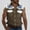Brown, variant on CLOISE Tank Tops for Men Big and Tall Sleeveless Shirts with Pockets Collared Casual Pullover Color Block Summer Blouses Green