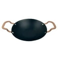 thumbnail image 1 of Lipstore Cooking Wok Hot Pot Kitchen Tool Easy to Clean Metal Cooking Pan Paella Pan for Outdoor Kitchen Restaurant Household Camping 40cm with handle, 1 of 8