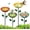 4PCS Datura, variant on 4 count Flower Bird Baths for Outdoors, 5.9" Metal Hummingbird Bath with Adjustable Stake, Colorful Garden Birdbath Decor Set for Outside Yard Lawn Patio(Datura)