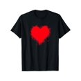 thumbnail image 2 of Camiseta original de San Valentín con corazón rojo grande para hombre y mujer, 2 of 7