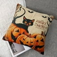thumbnail image 7 of Halloween Decor Pillow Covers  Trick or Treat Decorative Throw Pillows Pumpkin Cats Bats Pillow Cases Home Outdoor Sofa Couch Cushion Covers for Halloween Decorations, 7 of 7