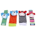 thumbnail image 2 of Calcetines con sonajero para bebé, calcetines y pulseras con sonajero para animales infantiles, calcetines con sonajero para animales infantiles, juguetes con sonajero para bebé, muy versátiles, 2 of 9