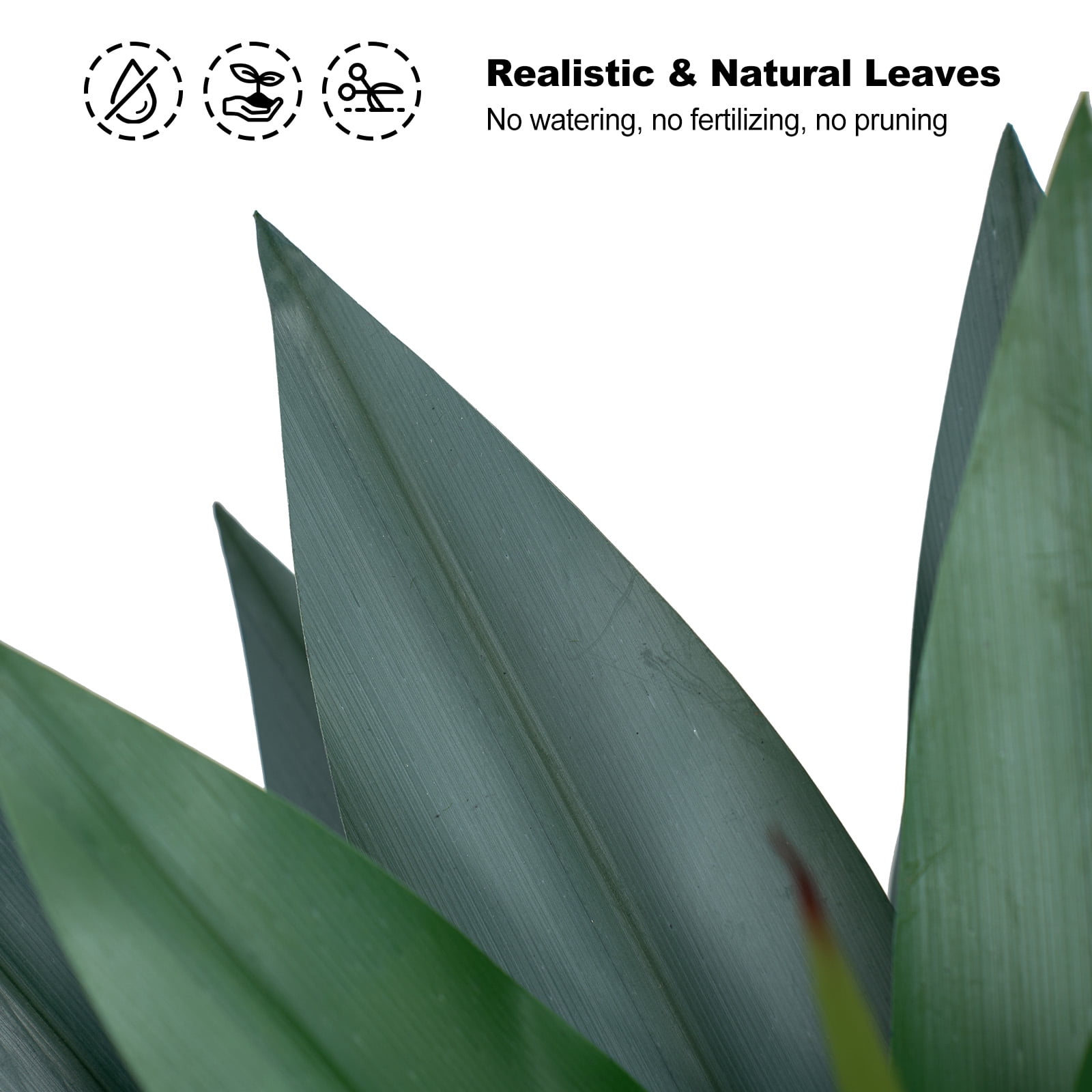 16in Faux Agave Plant, UV Protected Green Artificial Agave, Unpotted Mini Fake Succulent for Indoor Outdoor Decoration
