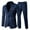 Navy, variant on Men's Slim Fit 3 Piece Suit One Button Business Wedding Prom Suits Blazer Tux Vest & Trousers