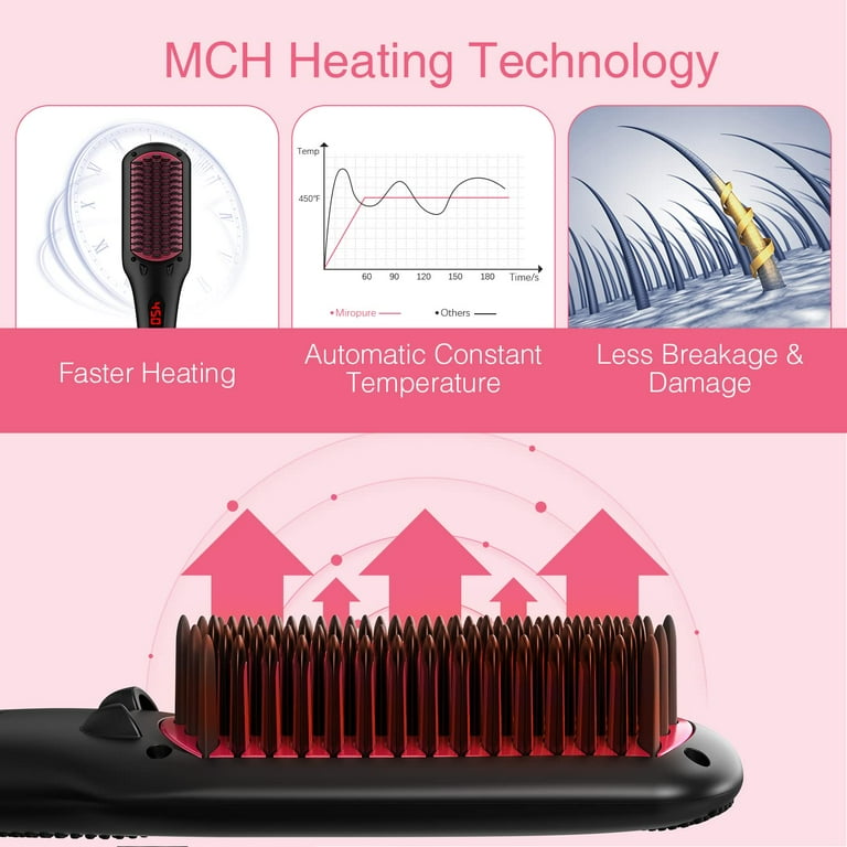 Miropure enhanced shop hair straightener brush