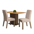 thumbnail image 1 of Juego de Comedor Madesa Manu Mesa Tablero de Madera con 2 Sillas Marrón/Imperial, 1 of 5