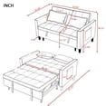 thumbnail image 2 of Gewnee Olive green Velvet Pull-out Sleeper Sofa Bed - Solid Wood Frame, 2-Seater Loveseat for Home/Guest Room, Small Space Friendly, 2 of 16