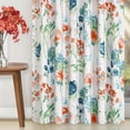 thumbnail image 5 of Decoultimatex Watercolor Red Blue Floral Full Blackout Window Curtain Panels for Living Room Energy Efficient Thermal Insulated Rod Pocket Drapes, 52"x 84"x 2, 5 of 5
