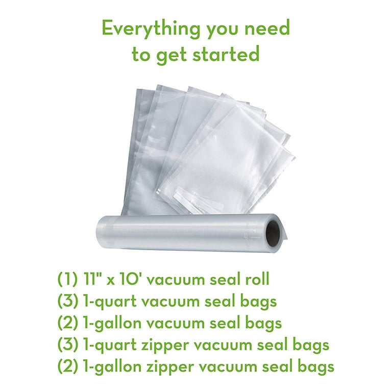  FoodSaver 2-in-1 Vacuum Sealing System with Starter Kit, 4800  Series, v4840 & FoodSaver 8 & 11 Rolls with unique multi layer  construction, BPA free, Multi-Pack: Home & Kitchen