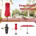 thumbnail image 6 of Ainfox 15ft Large Patio Umbrella, Outdoor Double-Sided Rectangle Market Heavy Duty Umbrellas without Base,Red, 6 of 7