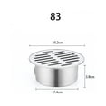 thumbnail image 1 of LEFU pour Couverture de Drain de Sol en Acier Inoxydable Toit de Balcon Rond Anti-Obstruction Grand Déplacement Capuchon de Tuyau de Pluie pour Jardin Extérieur Tuyau PVC Installation Facile 83mm, 1 of 10