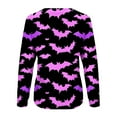 thumbnail image 5 of Chandail à Capuche Oversize pour Femmes Chandail Décontracté Imprimé Halloween Manches Longues Col Rond Multicolore, 5 of 5