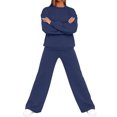 thumbnail image 5 of Tiweut Sweatsuits Women 2 Piece Outfit Sweatshirt and Sweatpant Sets Fall Clothing Track Suits,Navy, 5 of 7
