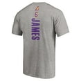 thumbnail image 3 of Men's LeBron James Heathered Gray Los Angeles Lakers #6 Playmaker Name & Number T-Shirt, 3 of 3