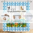 thumbnail image 5 of pipaio 72x72 Inch Happy Easter Shower Curtain for Bathroom Cute Rabbit Colorful Eggs Floral Grass Holy Cross Truck Shower Curtain Home Bathroom Decor Waterproof Polyester Fabric with 12 Hooks, 5 of 6