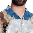 thumbnail image 5 of Pixel Dog Men's Short Sleeve Poplin Shirts, Casual Printed Button Down Tops for Summer Beach, Unisex with Spread Collar, 5 of 6