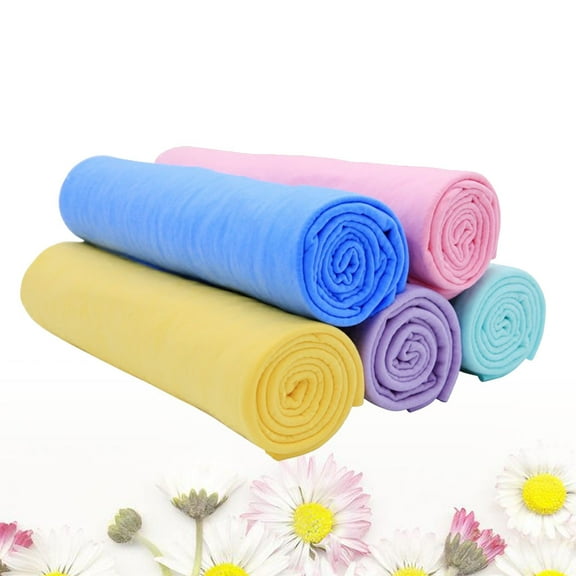 Raindrops 5Pcs Multi Color Absorbent Car Wash Towel for Quick Drying Use 43*12.6in