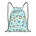 thumbnail image 1 of Fotbe Sea Shells 2 Bolsa Mochila con Cordón Estampada, Bolsa de Gimnasio Deportiva, Bolsa Cinch, Bolsa con Cordón para Hombres y Mujeres-Medium, 1 of 6