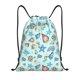 thumbnail image 1 of Fotbe Sea Shells 2 Bolsa Mochila con Cordón Estampada, Bolsa de Gimnasio Deportiva, Bolsa Cinch, Bolsa con Cordón para Hombres y Mujeres-Small, 1 of 6