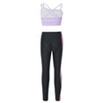 thumbnail image 2 of YIZYIF Girls 2Pcs Sports Suit Activewear Butterfly Print Cropped Tank Top Camisole with Pants Set for Gym Running Workout, 2 of 7