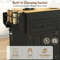 thumbnail image 3 of ANPOO Large Kitchen Island with Extendable Dining Table and Power Outlet, Rolling Kitchen Island Cart on Wheels with 2 Storage Cabinets & 2 Drawers & 3 Spice Racks, Island Table for Kitchen, 3 of 7