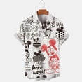 thumbnail image 1 of Disney Anime 3D Mickey Mouse Print Men Shirt Summer Loose Short Sleeve Casual Shirt Hawaiian Shirt Shirt Top Plus Size Hot SaleL Gao Jinjia LED, 1 of 2
