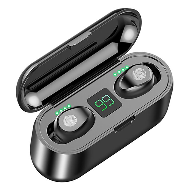 F9 TWS Auriculares inalámbricos compatibles con Bluetooth 5.0 Auriculares deportivos en la oreja Ehuebsd Para estrenar