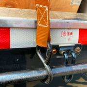 Ozark Trail 2 Pack 10 feet Steel Ratchet Tie Down Straps, 400 lbs, Brick Orange, 12.8 oz