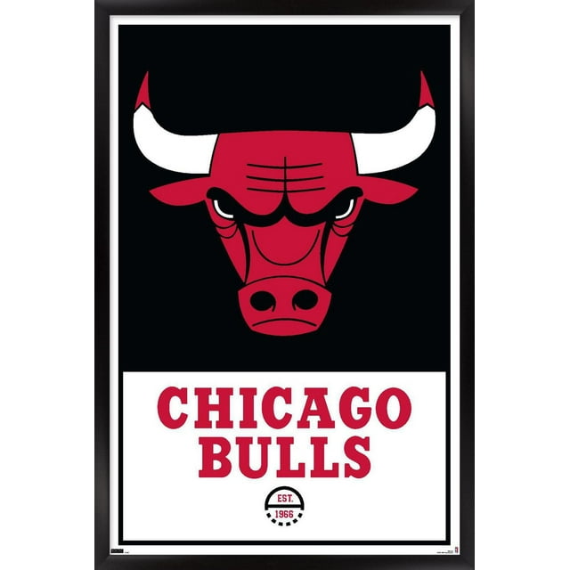 NBA Chicago Bulls - Logo 21 Wall Poster, 22.375" x 34" Framed