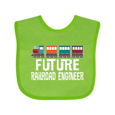 

Inktastic Future Railroad Engineer Train Gift Baby Boy or Baby Girl Bib