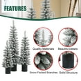 thumbnail image 2 of Set of 3 Snow-Flocked Christmas Trees with Metal Pots, 2 of 17